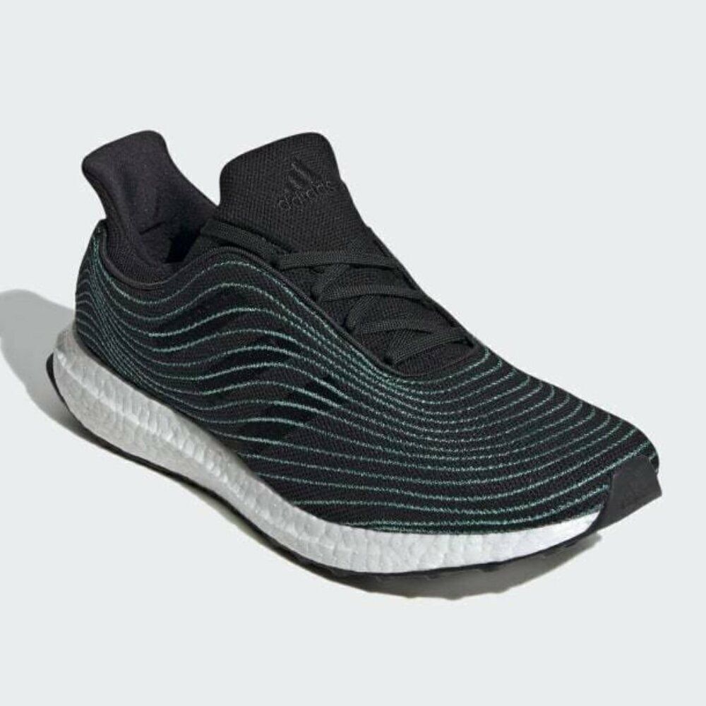 Adidas Ultra Boost DNA Parley Running Shoes Core Black/Blue EH1184 Mens 8 Wms 9
